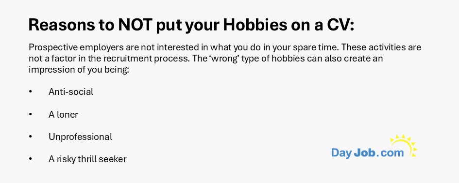 Hobbies in a CV