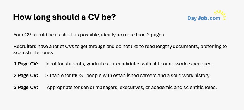 How long should a CV be