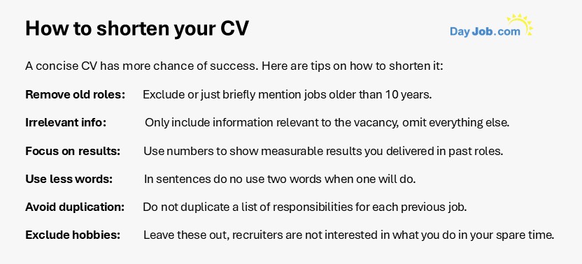 How to shorten your CV