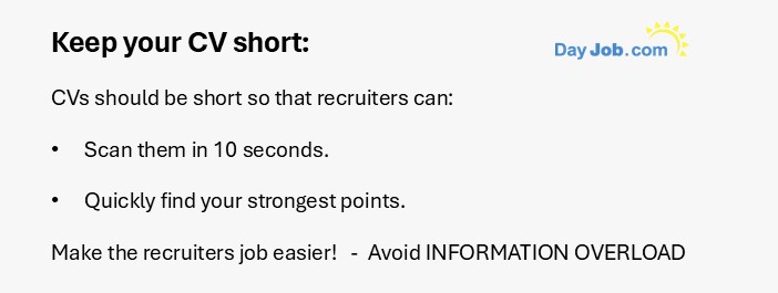 Keep your CV short