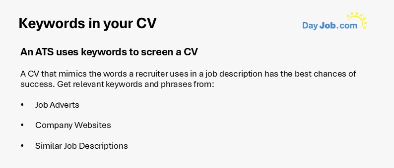 Keywords in your CV