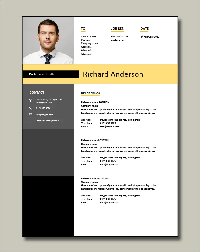 Network Engineer resume template 1 References