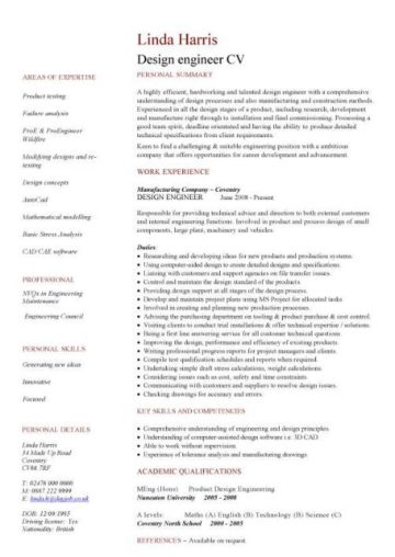 Engineering CV template, engineer, manufacturing, resume ...