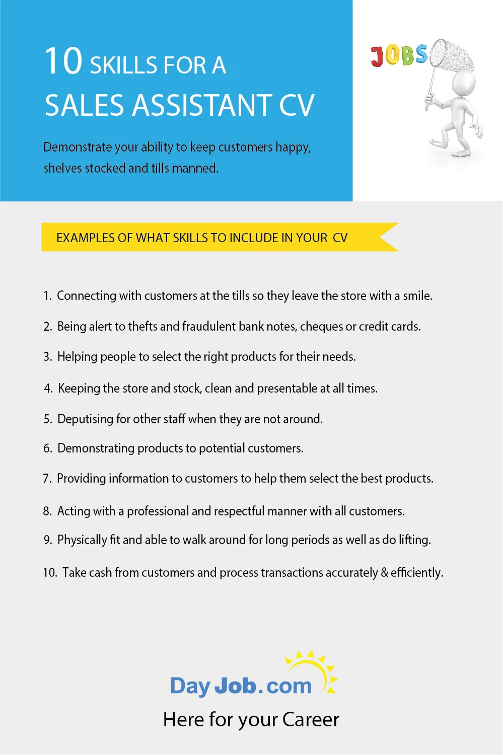 10 Skills for your Sales Assistant CV