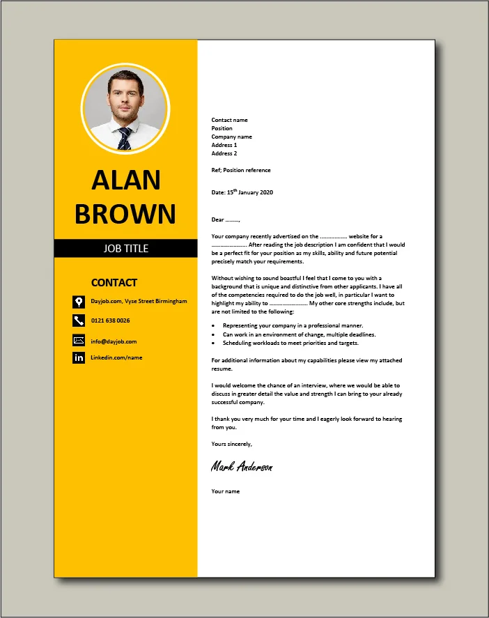 Cover letter example 26