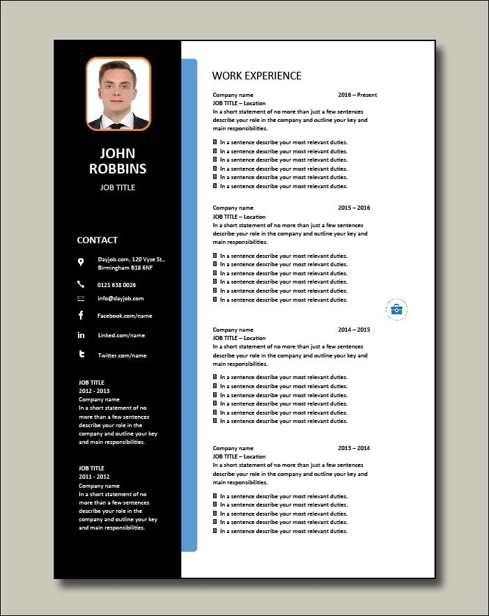 Premium CV template 10 Career