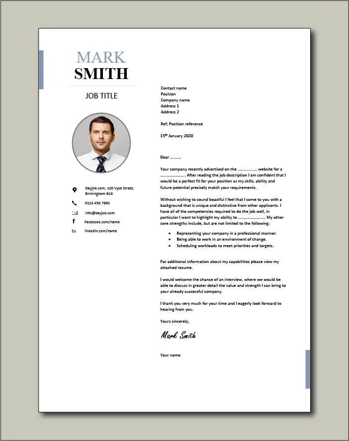 a cover letter example that gets results