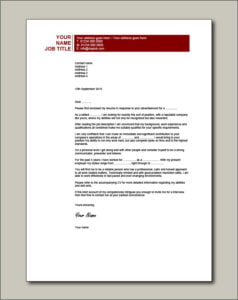 Free Cover letter example 2