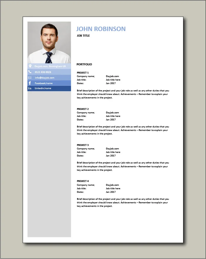 CV template 24 - Portfolio