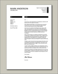 Free HR Executive cover letter example 8