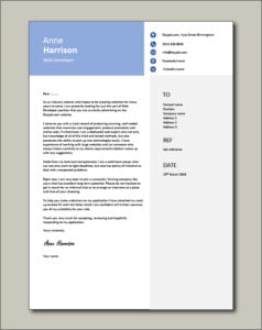 Free Web Developer cover letter example 3
