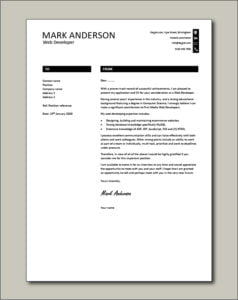 Free Web Developer cover letter example 8