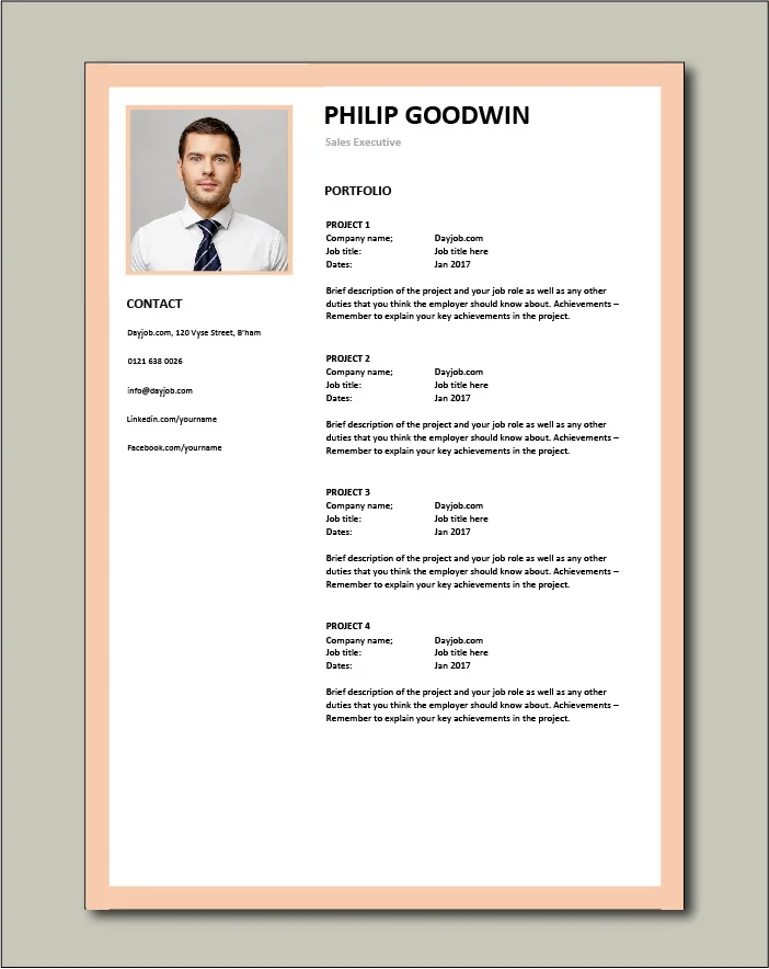 Sales Executive CV Portfolio