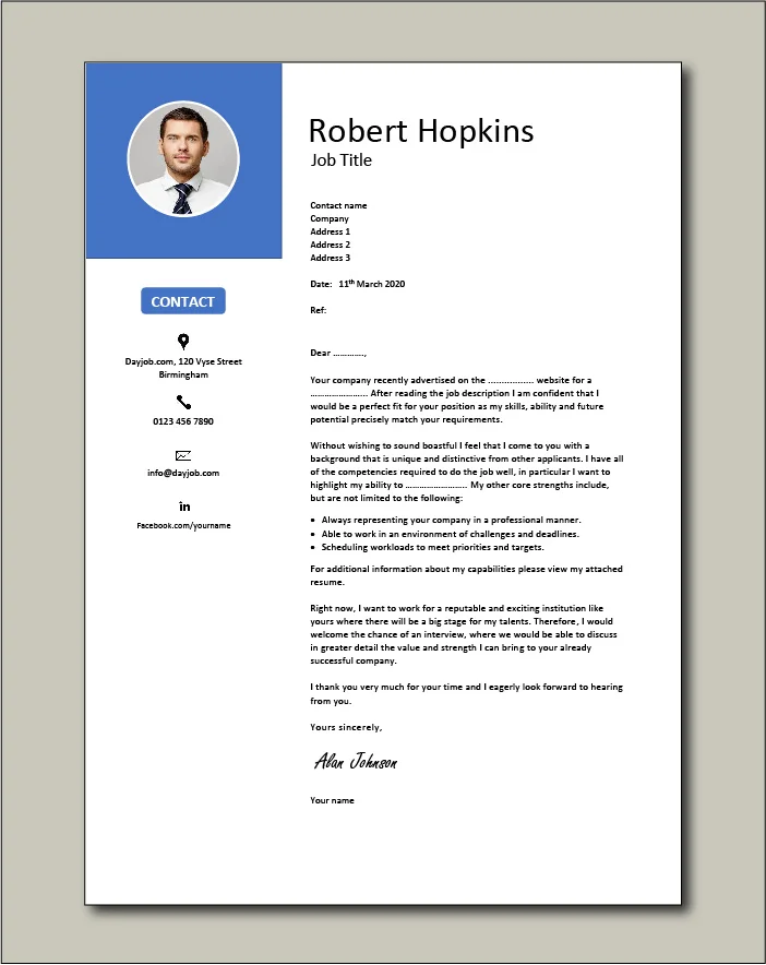CV template 53 - Cover letter