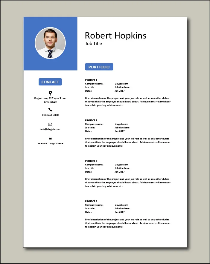 CV template 53 - Portfolio
