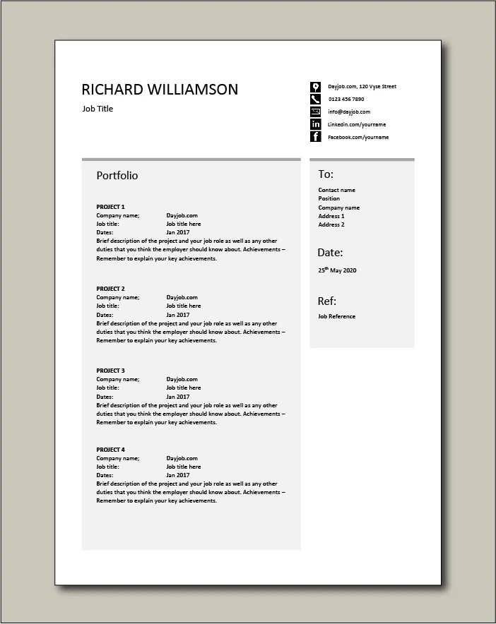 CV template 55 - Portfolio