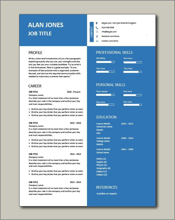Free CV template 41