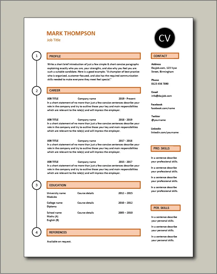 Free CV template 51