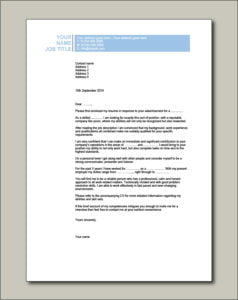 Free Cover letter example 2
