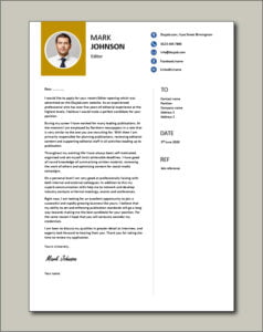 Editor cover letter, example, sample, editorial, newspaper, journalists