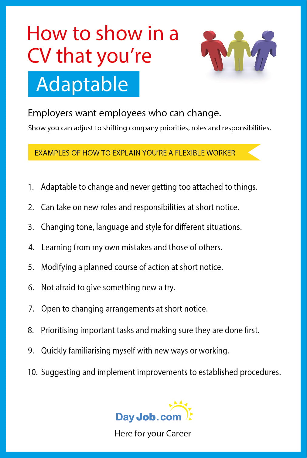 How to show in a CV that you're adaptable