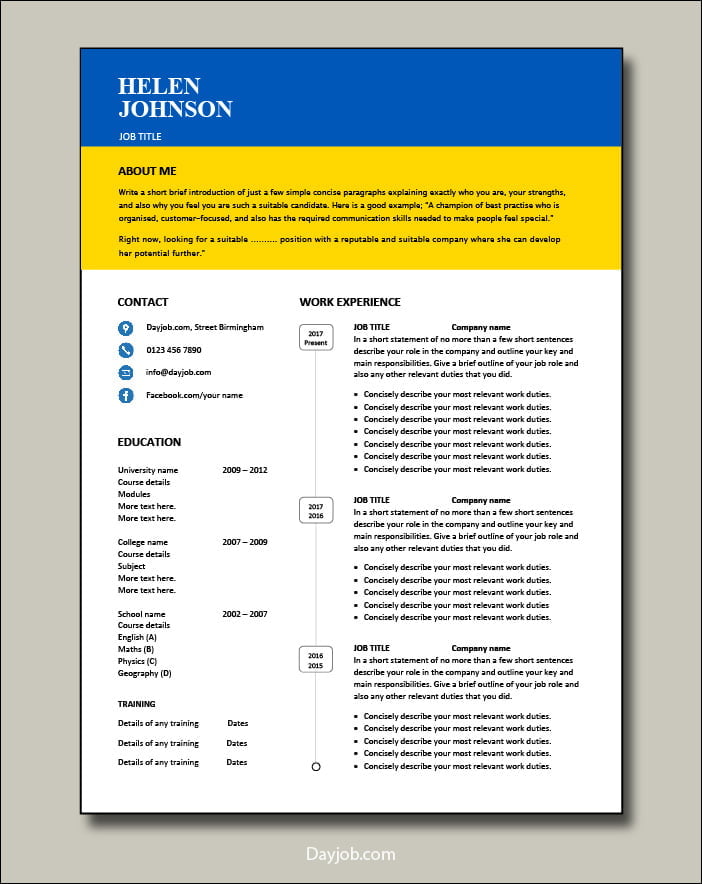 Ukrainian CV template 9 - 2 page