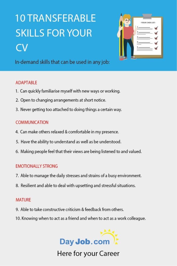 10 Transferable skills for your CV