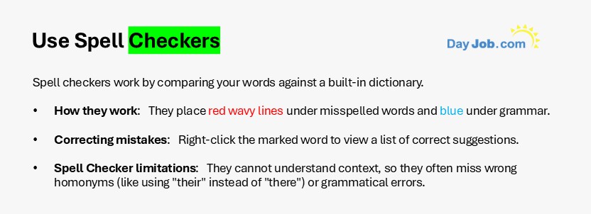 Use Spell Checkers